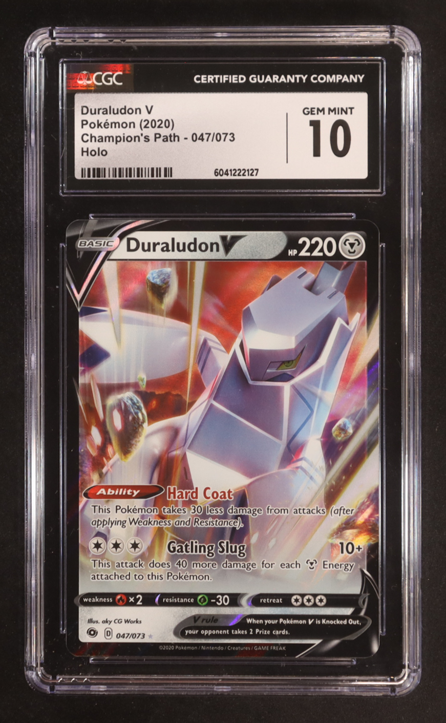 Duraludon V 2020 Pokemon TCG Sword & Shield Champion's Path #047 (CGC 10) at PristineAuction.com Duraludon V 2020 Pokemon TCG Sword & Shield Champion's Path #047 (CGC 10) at PristineAuction.com
