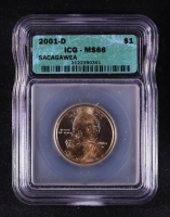 2001-D Sacagawea $1 Dollar Coin (ICG MS66) at PristineAuction.com