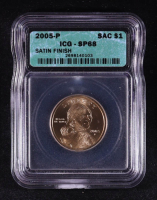 2005-P Sacagawea $1 Dollar Coin - Satin Finish (ICG SP68) at PristineAuction.com