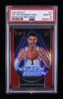 Victor Wembanyama 2023-24 Select Neon Icon Red Prizm #13 RC (PSA 10) at PristineAuction.com