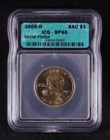2005-D Sacagawea $1 Dollar Coin - Satin Finish (ICG SP65) at PristineAuction.com