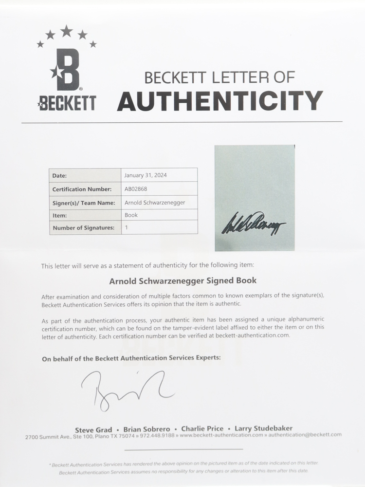 Arnold Schwarzenegger Signed "Be Useful: Seven Tools For Life" Hardcover Book (Beckett) at PristineAuction.com Arnold Schwarzenegger Signed "Be Useful: Seven Tools For Life" Hardcover Book (Beckett) at PristineAuction.com
