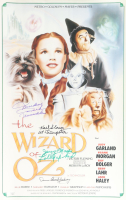 "The Wizard of Oz" 16x24 Poster Cast-Signed by (4) with Mickey Carroll, Jerry Maren, Karl Slover, & Donna Stewart Hardway with Multiple Inscriptions (JSA) at PristineAuction.com