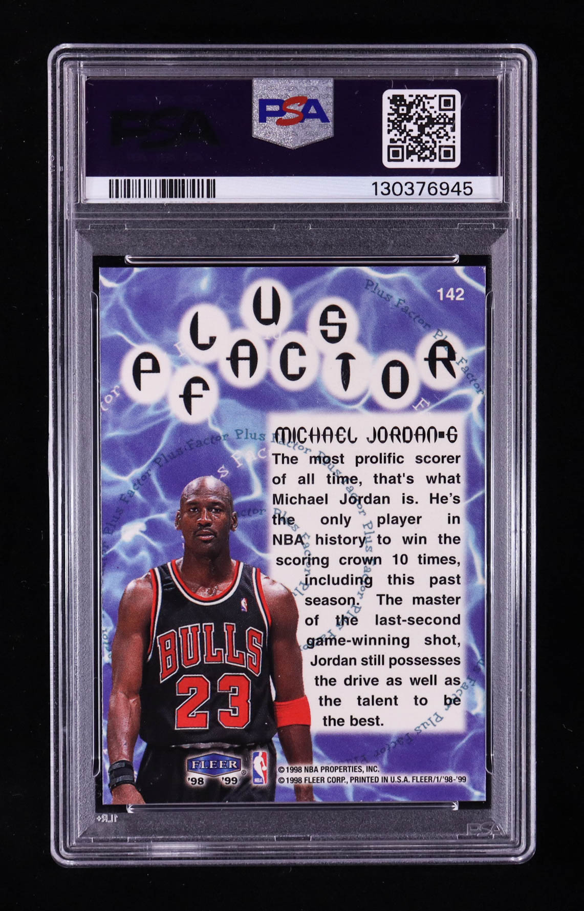 Michael Jordan 1998-99 Fleer #142 PF (PSA 9) at PristineAuction.com Michael Jordan 1998-99 Fleer #142 PF (PSA 9) at PristineAuction.com