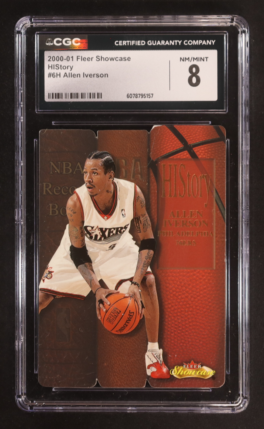 Allen Iverson 2000-01 Fleer Showcase HIStory #6 (CGC 8) at PristineAuction.com Allen Iverson 2000-01 Fleer Showcase HIStory #6 (CGC 8) at PristineAuction.com