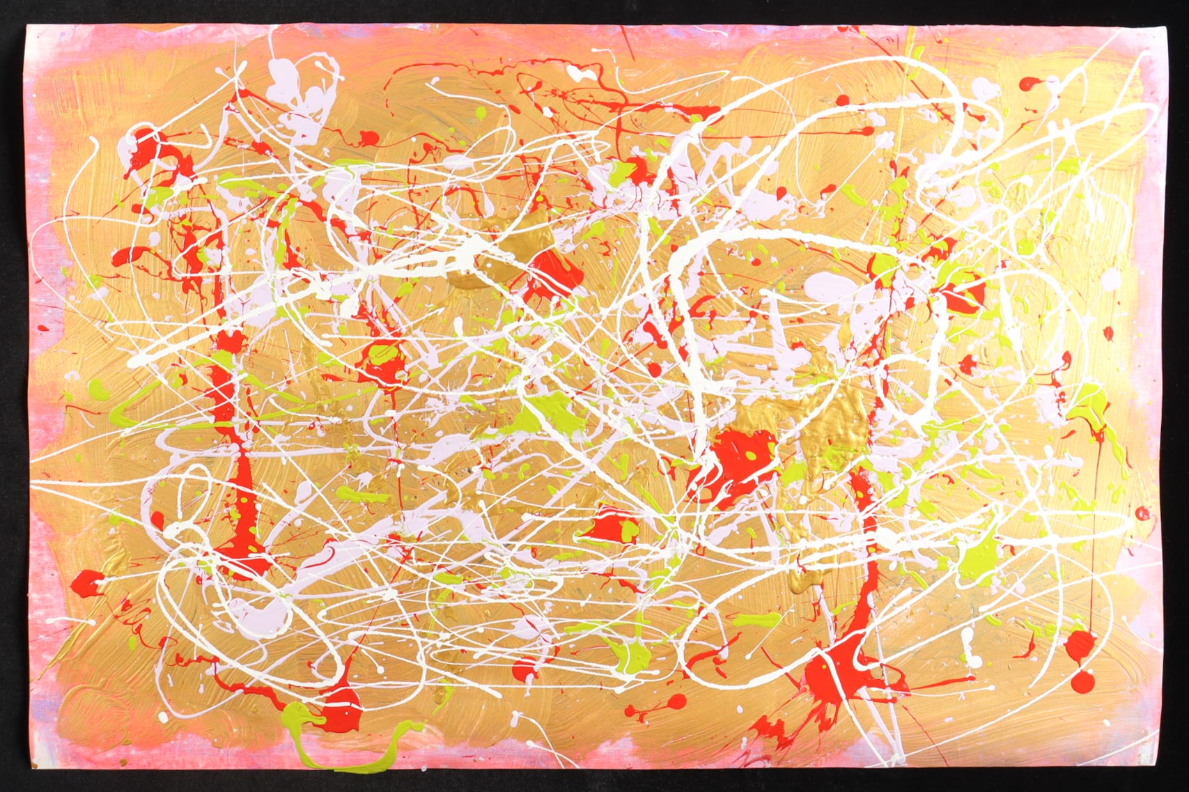 "Golden Pulse" 2025 24x36 Original Painting on Canvas by Tadas Zaicikas | TedyZet (Zaicikas) at PristineAuction.com "Golden Pulse" 2025 24x36 Original Painting on Canvas by Tadas Zaicikas | TedyZet (Zaicikas) at PristineAuction.com