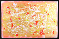 "Golden Pulse" 2025 24x36 Original Painting on Canvas by Tadas Zaicikas | TedyZet (Zaicikas) at PristineAuction.com