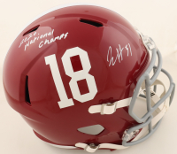 Quandarrius Robinson Signed Alabama Crimson Tide Full-Size Speed Helmet Inscribed "2020 National Champs" (Beckett) at PristineAuction.com