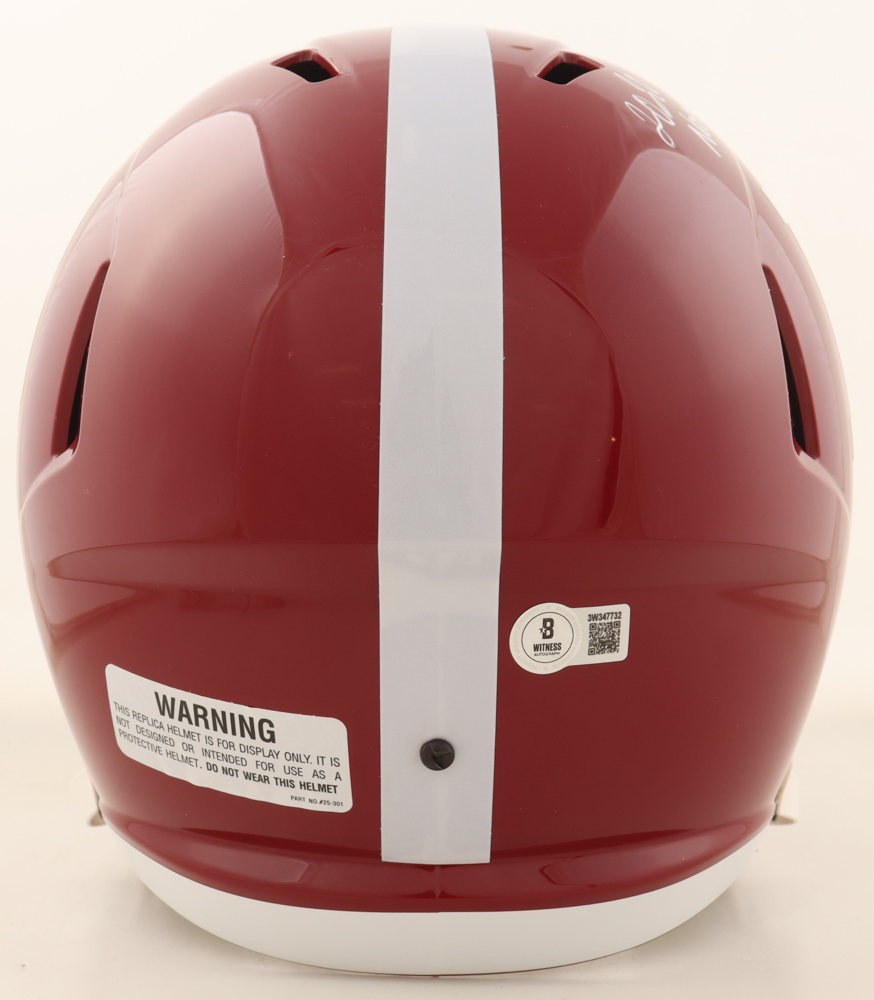 Quandarrius Robinson Signed Alabama Crimson Tide Full-Size Speed Helmet Inscribed "2020 National Champs" (Beckett) at PristineAuction.com Quandarrius Robinson Signed Alabama Crimson Tide Full-Size Speed Helmet Inscribed "2020 National Champs" (Beckett) at PristineAuction.com