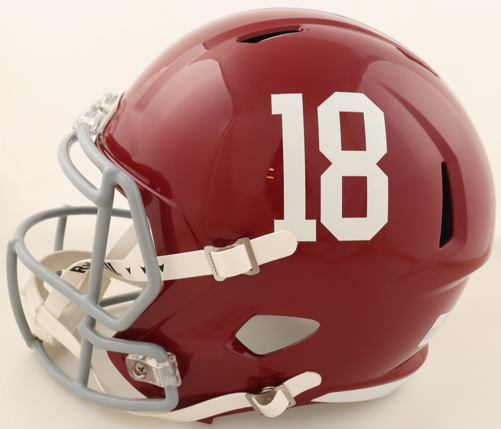 Quandarrius Robinson Signed Alabama Crimson Tide Full-Size Speed Helmet Inscribed "2020 National Champs" (Beckett) at PristineAuction.com Quandarrius Robinson Signed Alabama Crimson Tide Full-Size Speed Helmet Inscribed "2020 National Champs" (Beckett) at PristineAuction.com