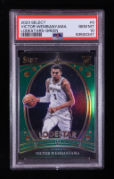 Victor Wembanyama 2023-24 Select Lodestars Green Prizm #9 RC (PSA 10) at PristineAuction.com