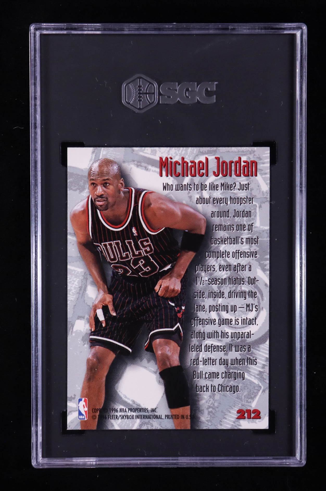 Michael Jordan 1995-96 Metal NB #212 (SGC 9.5) at PristineAuction.com Michael Jordan 1995-96 Metal NB #212 (SGC 9.5) at PristineAuction.com