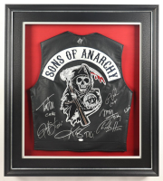 "Sons of Anarchy" Custom Framed Vest Display Signed by (6) with Charlie Hunnam, Ron Perlman, Kim Coates, Tommy Flanagan With Character Inscriptions (JSA) at PristineAuction.com