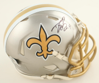 Drew Brees Signed Saints Flash Alternate Speed Mini Helmet (Beckett) at PristineAuction.com