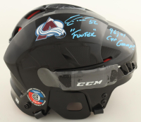 Adam Foote Signed Avalanche Full-Size Authentic On-Ice Hockey Helmet Inscribed "Footer" & "96 & 01 Cup Champ!" (Beckett) at PristineAuction.com