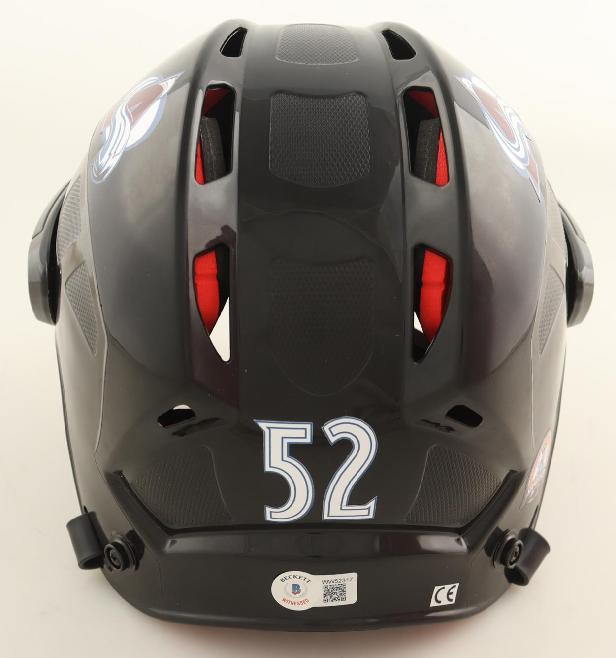 Adam Foote Signed Avalanche Full-Size Authentic On-Ice Hockey Helmet Inscribed "Footer" & "96 & 01 Cup Champ!" (Beckett) at PristineAuction.com Adam Foote Signed Avalanche Full-Size Authentic On-Ice Hockey Helmet Inscribed "Footer" & "96 & 01 Cup Champ!" (Beckett) at PristineAuction.com