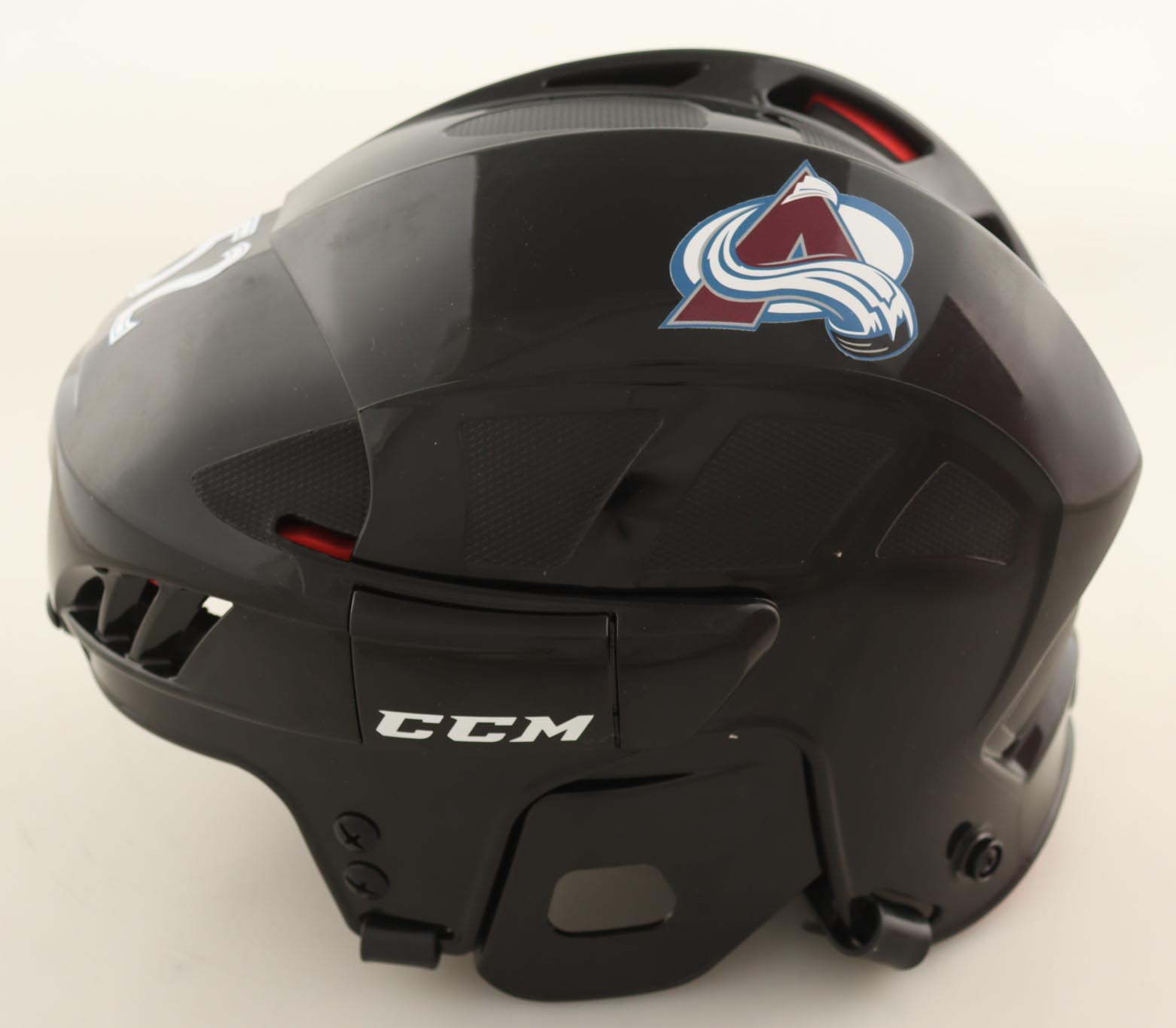 Adam Foote Signed Avalanche Full-Size Authentic On-Ice Hockey Helmet Inscribed "Footer" & "96 & 01 Cup Champ!" (Beckett) at PristineAuction.com Adam Foote Signed Avalanche Full-Size Authentic On-Ice Hockey Helmet Inscribed "Footer" & "96 & 01 Cup Champ!" (Beckett) at PristineAuction.com