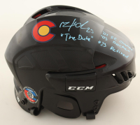 Milan Hejduk Signed Avalanche Full-Size Authentic On-Ice Hockey Helmet With (4) Inscriptions (Beckett) at PristineAuction.com