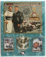 Dale Earnhardt Sr. Signed Custom Photo Display Plaque with (2) Trading Cards (JSA) at PristineAuction.com