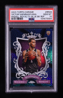 Victor Wembanyama 2023-24 Topps Chrome Roundball Royalty Blue Black Basketball Refractors #RR26 RC (PSA 10) at PristineAuction.com