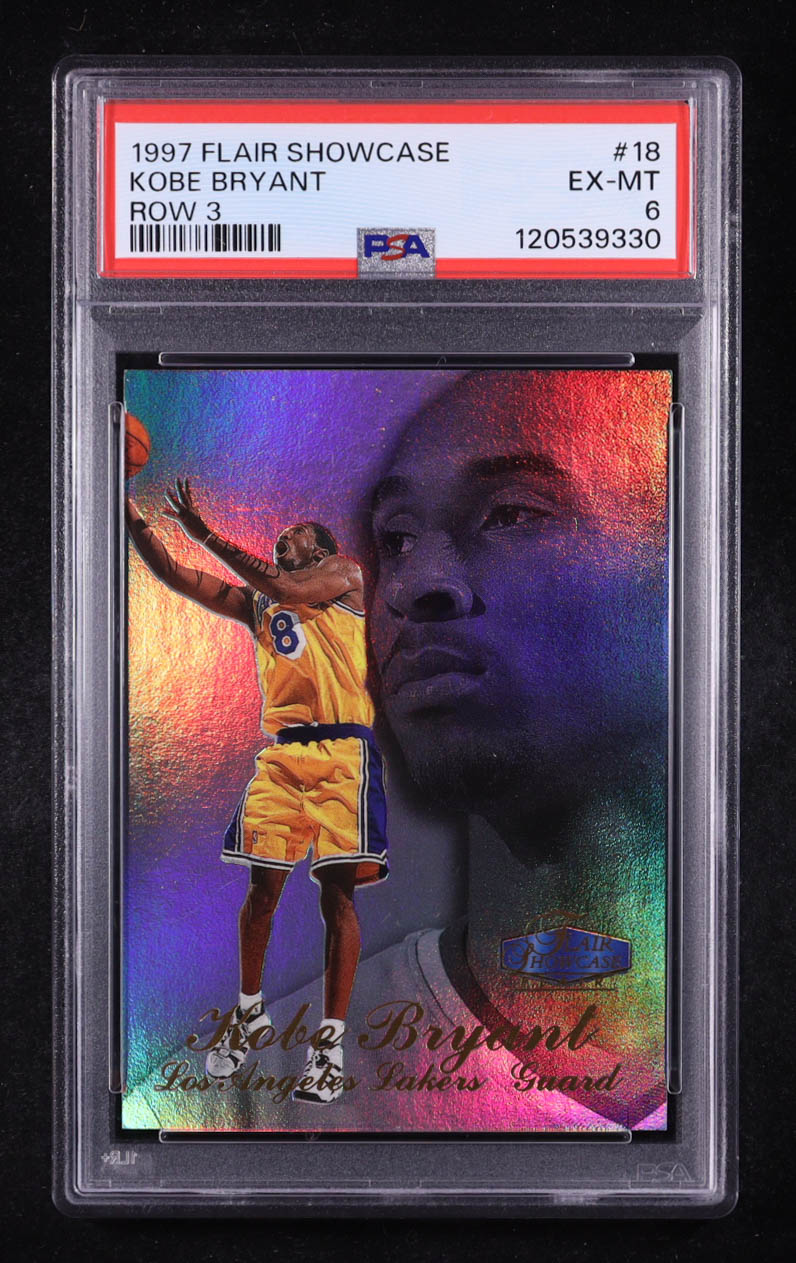 Kobe Bryant 1997-98 Flair Showcase Row 3 #18 (PSA 6) at PristineAuction.com Kobe Bryant 1997-98 Flair Showcase Row 3 #18 (PSA 6) at PristineAuction.com