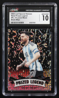 Lionel Messi 2023 Leaf Special Release Metal Prized Legend Black Mojo #PL-14 #6/7 (CGC 10) at PristineAuction.com
