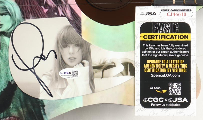 Taylor Swift Guitar with Signed Custom Insert Pickguard (JSA) at PristineAuction.com Taylor Swift Guitar with Signed Custom Insert Pickguard (JSA) at PristineAuction.com