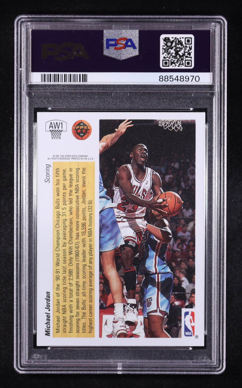 Michael Jordan 1991-92 Upper Deck Award Winner Holograms #AW1 (PSA 8) at PristineAuction.com Michael Jordan 1991-92 Upper Deck Award Winner Holograms #AW1 (PSA 8) at PristineAuction.com