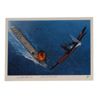 Capt. Robert M. Elder Signed Stan Stokes "Midway: The Turning Point" Lithograph Inscribed "USN" (AIV) at PristineAuction.com