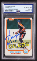 Jari Kurri Signed 1981-82 Topps #18 RC Inscribed "HOF '01" (PSA | Auto Grade PSA Authentic) at PristineAuction.com