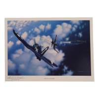 Archie Donahue Signed Stan Stokes "Angels Of Okinawa" Lithograph Inscribed "Col. USMC R" (AIV) at PristineAuction.com