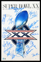 1985 Bears Super Bowl XX 11x17 Photo Team-Signed By (21) with Dan Hampton, Mike Singletary, Tom Thayer, Matt Suhey (Beckett & JSA) at PristineAuction.com
