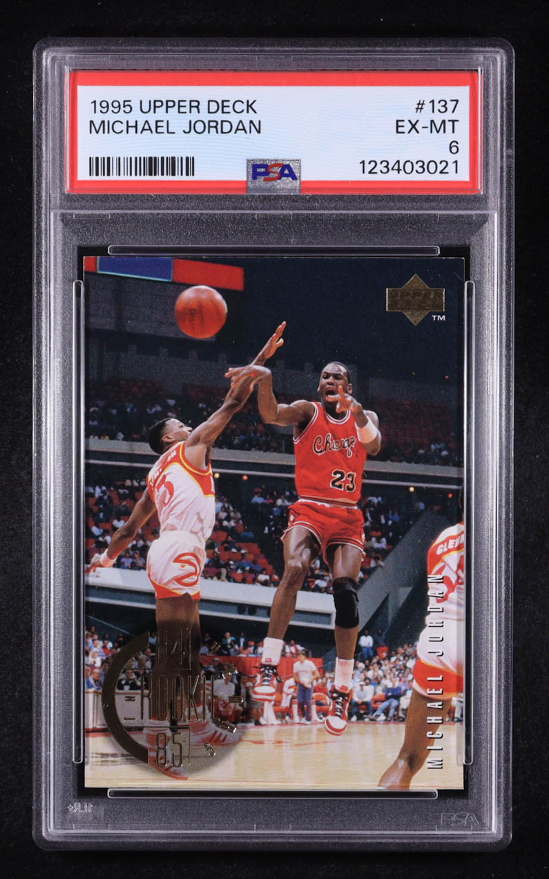 Michael Jordan 1995-96 Upper Deck #137 ROO (PSA 6) at PristineAuction.com Michael Jordan 1995-96 Upper Deck #137 ROO (PSA 6) at PristineAuction.com