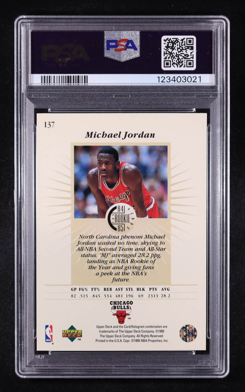 Michael Jordan 1995-96 Upper Deck #137 ROO (PSA 6) at PristineAuction.com Michael Jordan 1995-96 Upper Deck #137 ROO (PSA 6) at PristineAuction.com
