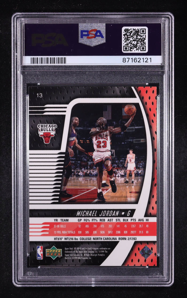Michael Jordan 1998-99 UD Ionix #13 (PSA 9) at PristineAuction.com Michael Jordan 1998-99 UD Ionix #13 (PSA 9) at PristineAuction.com