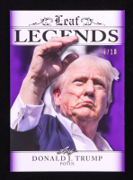 Donald Trump 2024 Leaf Special Release Legends Achievement Purple #LA01 #4/10 at PristineAuction.com