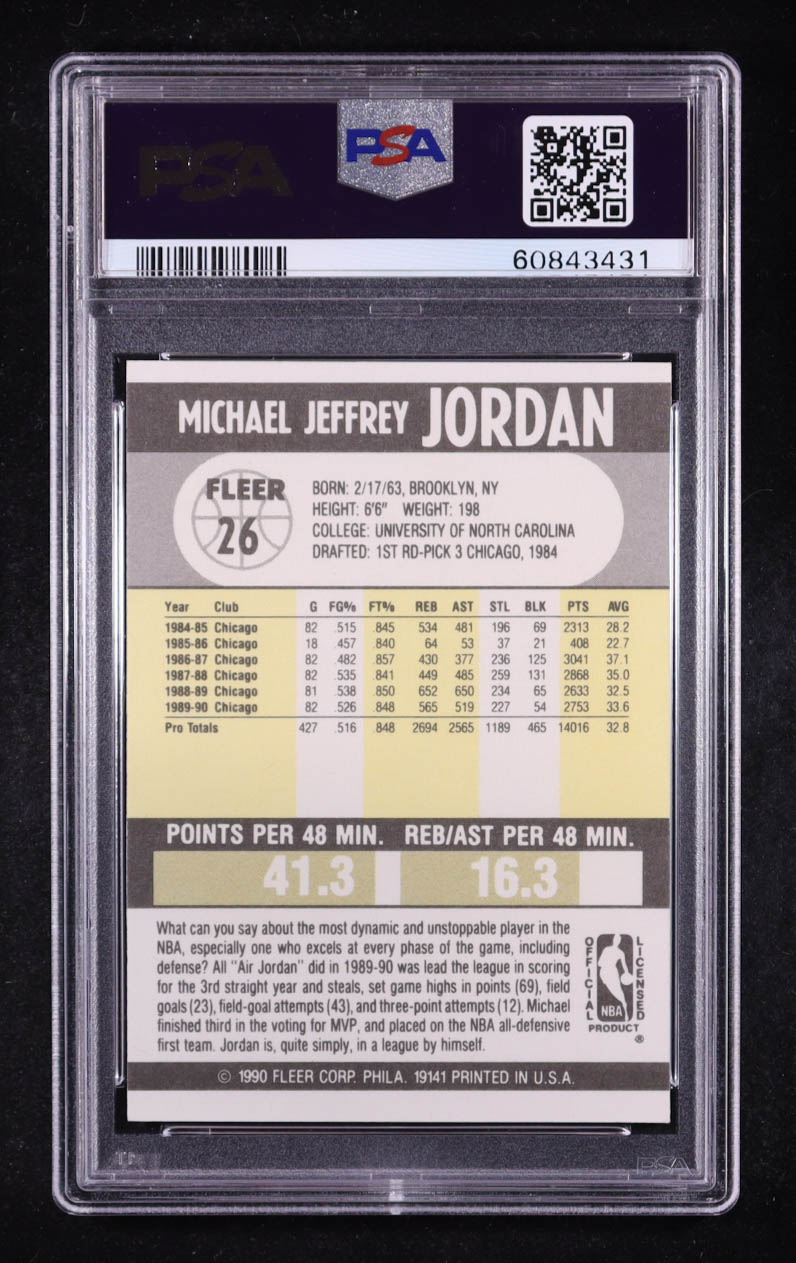 Michael Jordan 1990-91 Fleer #26 (PSA 8) at PristineAuction.com Michael Jordan 1990-91 Fleer #26 (PSA 8) at PristineAuction.com