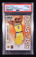 Bronny James Jr. 2024-25 Hoops Rise N Shine Memorabilia #20 RC (PSA 9) at PristineAuction.com