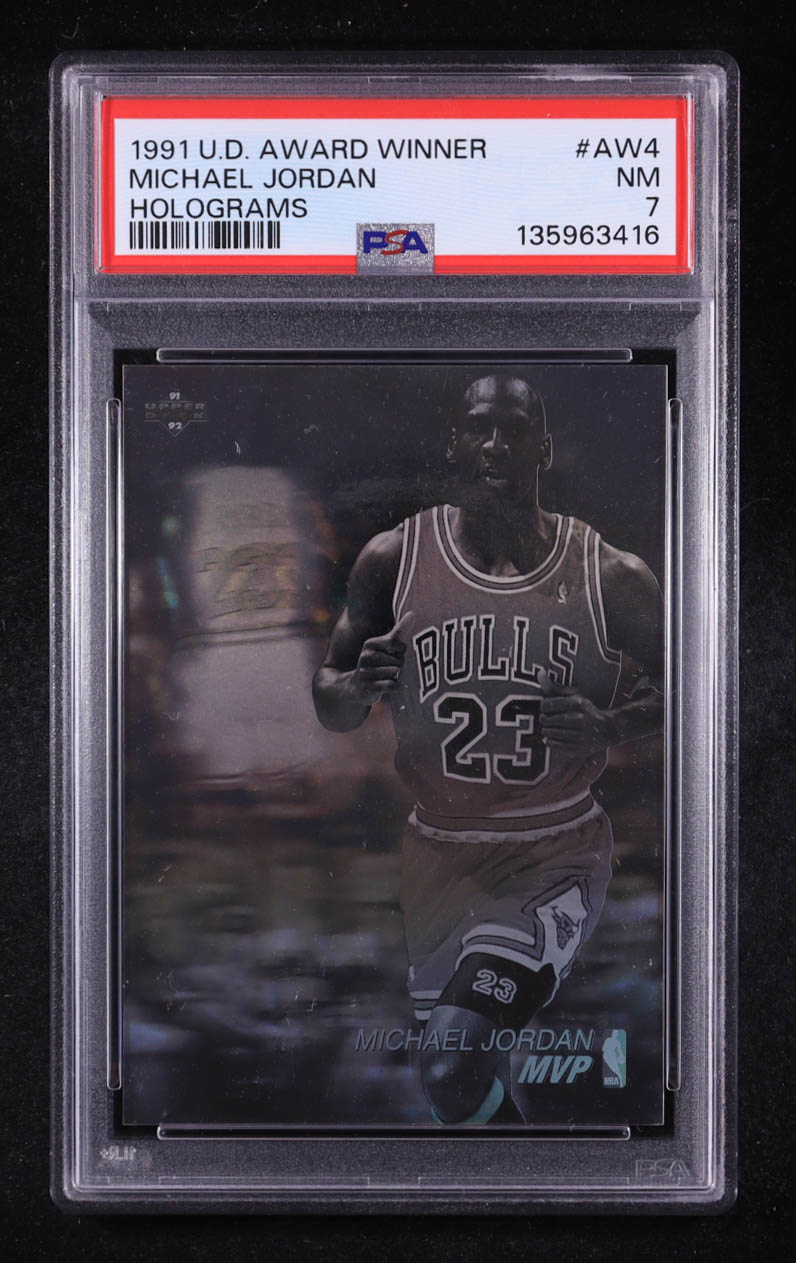 Michael Jordan 1991-92 Upper Deck Award Winner Holograms #AW4 / MVP (PSA 7) at PristineAuction.com Michael Jordan 1991-92 Upper Deck Award Winner Holograms #AW4 / MVP (PSA 7) at PristineAuction.com