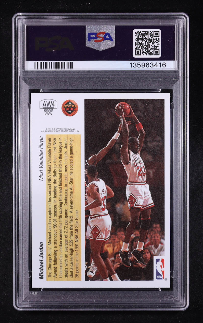 Michael Jordan 1991-92 Upper Deck Award Winner Holograms #AW4 / MVP (PSA 7) at PristineAuction.com Michael Jordan 1991-92 Upper Deck Award Winner Holograms #AW4 / MVP (PSA 7) at PristineAuction.com