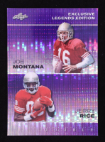 Joe Montana / Jerry Rice 2023 Leaf Special Release Double Legend Purple Pulsar #ELE14 #7/15 at PristineAuction.com