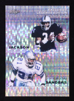 Bo Jackson / Deion Sanders 2023 Leaf Special Release Double Legend Silver Pulsar #ELE02 #17/25 at PristineAuction.com