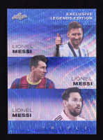 Lionel Messi 2024 Leaf Special Release Triple Legend Blue Wave #ELE55 #13/20 at PristineAuction.com