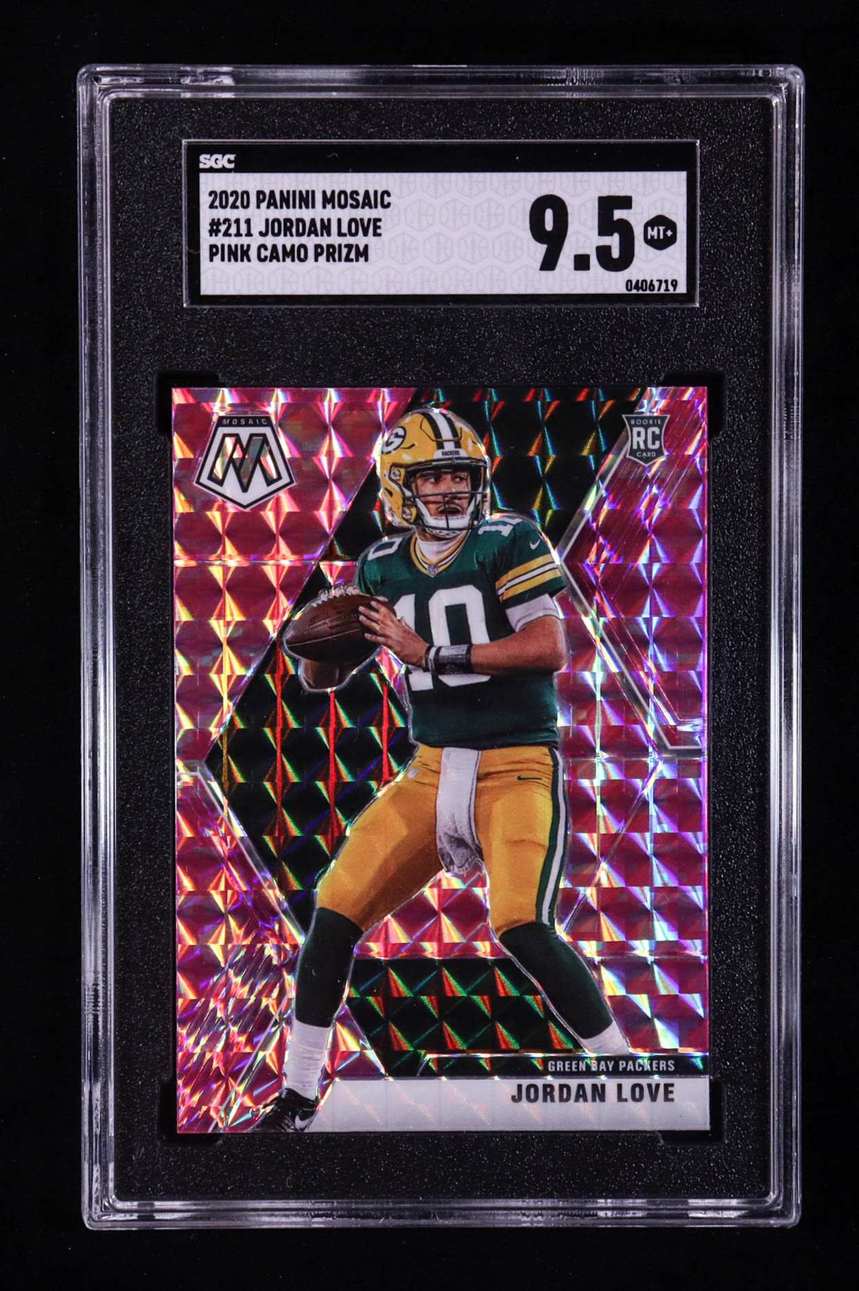 Jordan Love 2020 Panini Mosaic Mosaic Camo Pink #211 RC (SGC 9.5) at PristineAuction.com Jordan Love 2020 Panini Mosaic Mosaic Camo Pink #211 RC (SGC 9.5) at PristineAuction.com