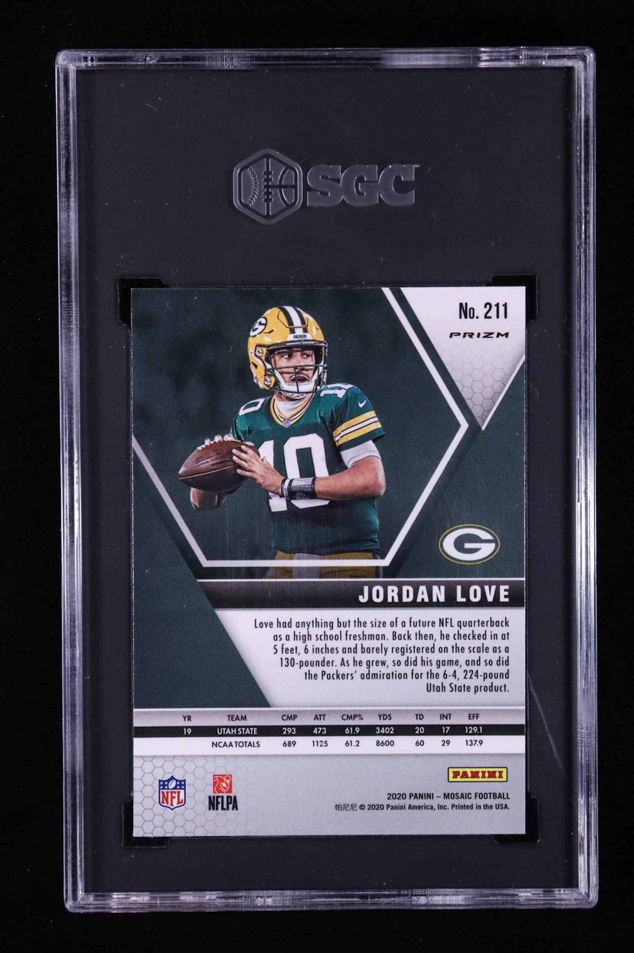 Jordan Love 2020 Panini Mosaic Mosaic Camo Pink #211 RC (SGC 9.5) at PristineAuction.com Jordan Love 2020 Panini Mosaic Mosaic Camo Pink #211 RC (SGC 9.5) at PristineAuction.com