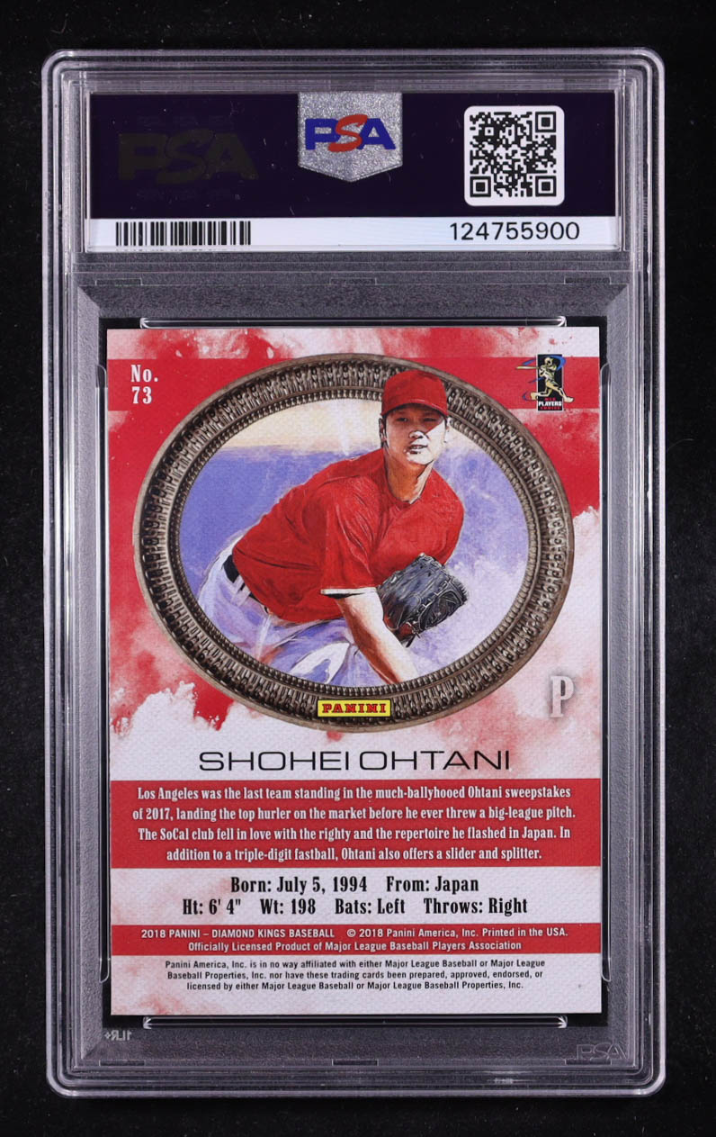 Shohei Ohtani 2018 Diamond Kings #73 RC (PSA 10) at PristineAuction.com Shohei Ohtani 2018 Diamond Kings #73 RC (PSA 10) at PristineAuction.com