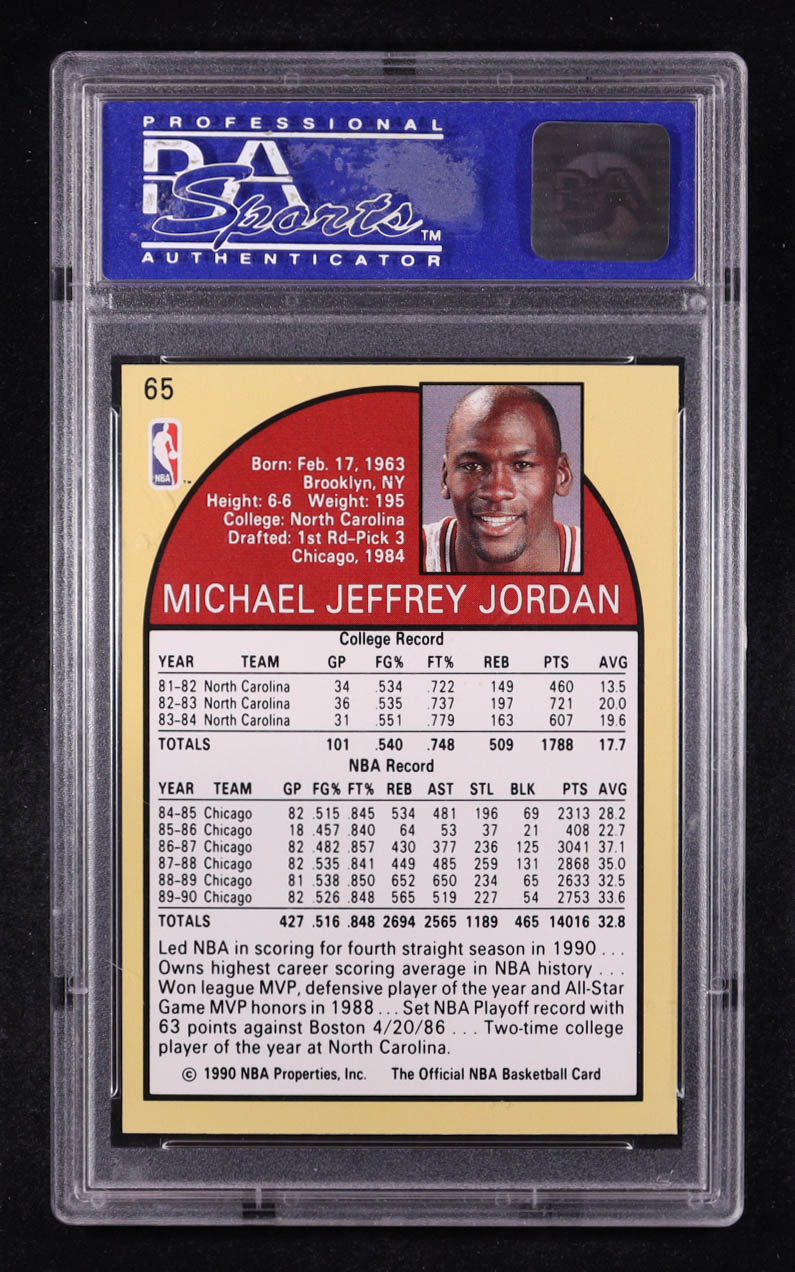 Michael Jordan 1990 Hoops #65 (PSA 9) at PristineAuction.com Michael Jordan 1990 Hoops #65 (PSA 9) at PristineAuction.com