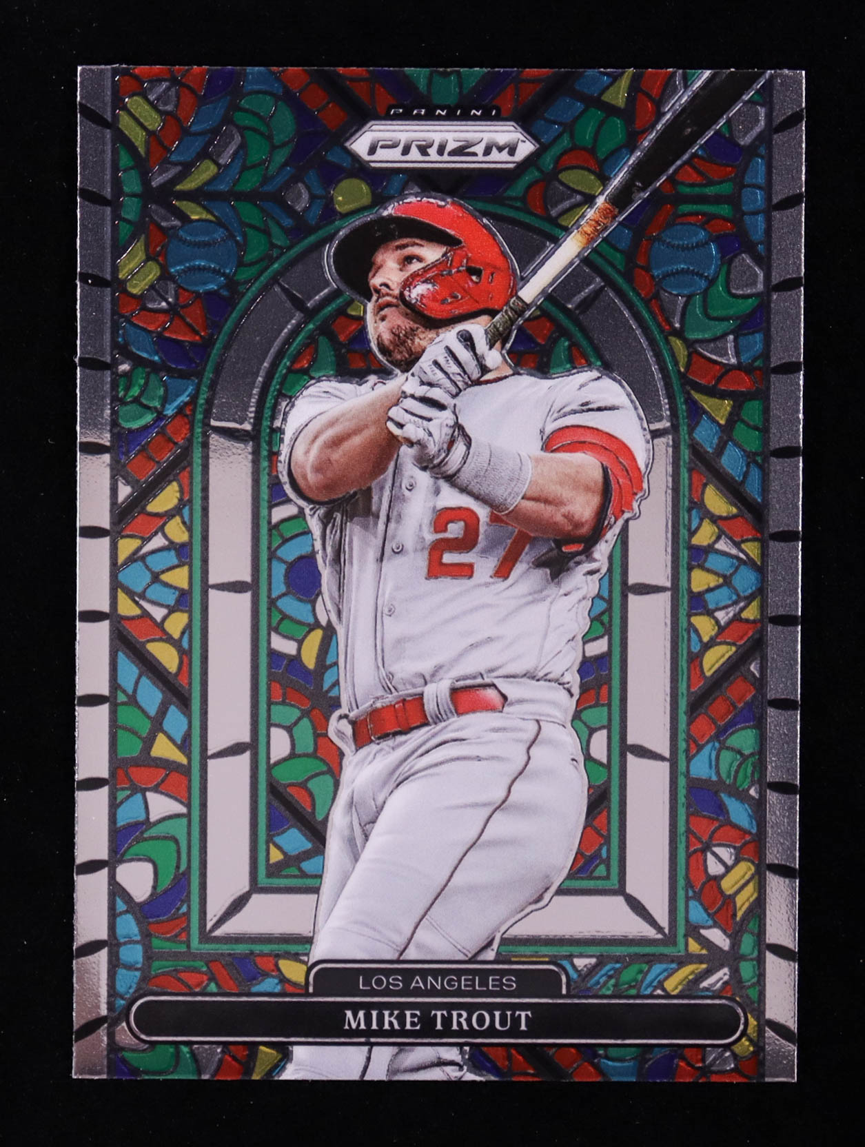 Mike Trout 2022 Panini Prizm Stained Glass #5 at PristineAuction.com Mike Trout 2022 Panini Prizm Stained Glass #5 at PristineAuction.com