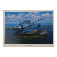 John "Davy" Crockett Signed Stan Stokes "Flying Into A War" Lithograph (AIV) at PristineAuction.com