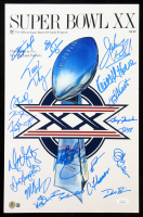 1985 Bears Super Bowl XX 11x17 Photo Team-Signed By (21) with Dan Hampton, Mike Singletary, Tom Thayer, Matt Suhey (Beckett & JSA) at PristineAuction.com